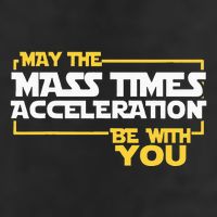 May Mass Times Acceleration Be With You Science 7 Panel Mesh Trucker Snapback Hat