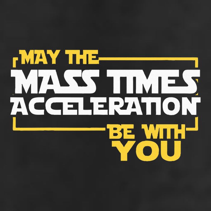 May Mass Times Acceleration Be With You Science 7 Panel Mesh Trucker Snapback Hat