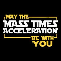 May Mass Times Acceleration Be With You Science Full-Length Apron With Pockets