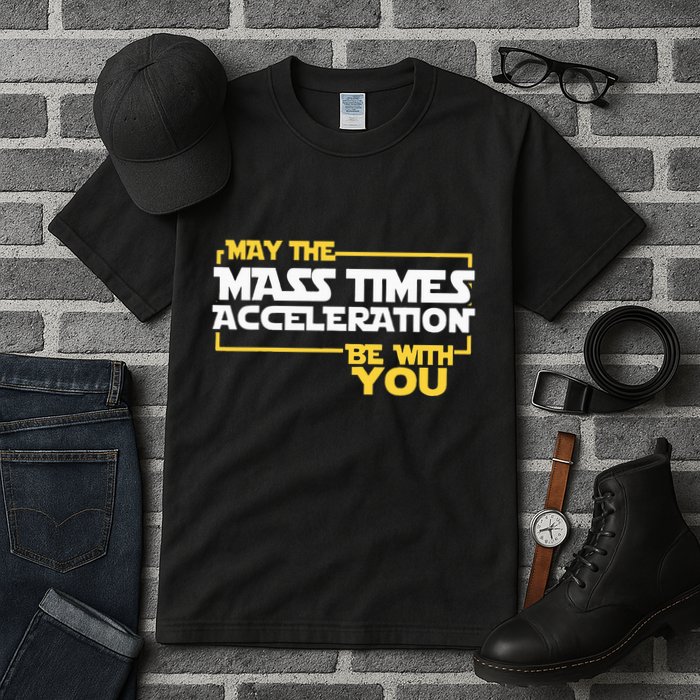 May Mass Times Acceleration Be With You Science Tall T-Shirt