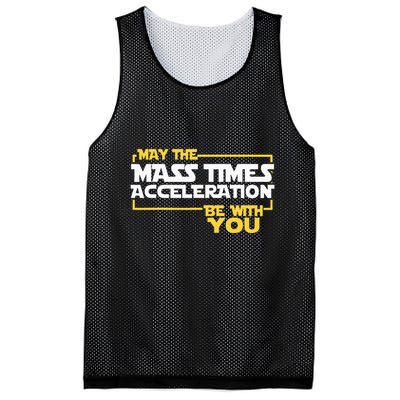 May Mass Times Acceleration Be With You Science Mesh Reversible Basketball Jersey Tank