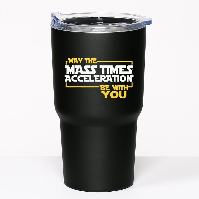 May Mass Times Acceleration Be With You Science Tumbler
