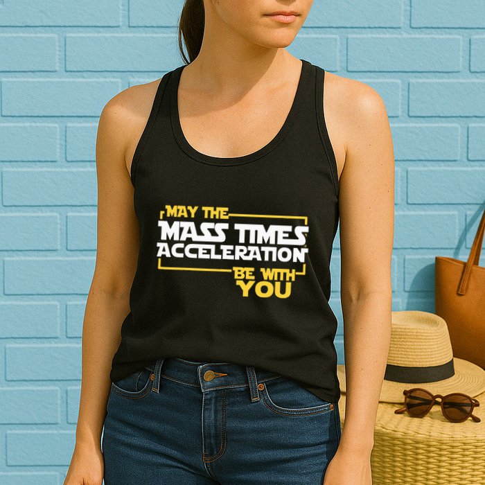 May Mass Times Acceleration Be With You Science Womens Tank Top