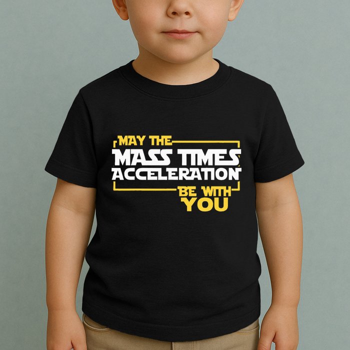 May Mass Times Acceleration Be With You Science Toddler T-Shirt