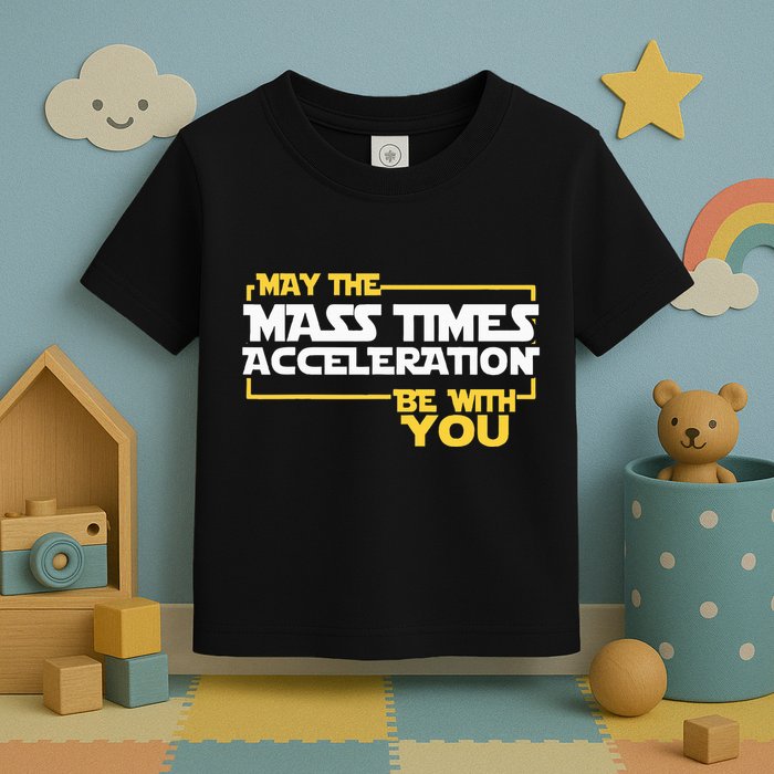 May Mass Times Acceleration Be With You Science Toddler T-Shirt