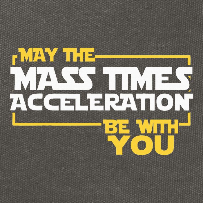 May Mass Times Acceleration Be With You Science Cotton Canvas Backpack