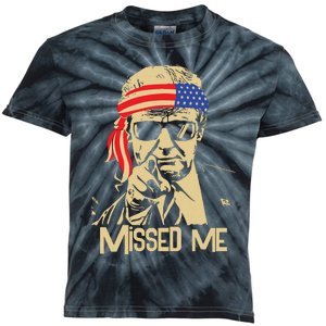 Missed Me Trump President 2024 Kids Tie-Dye T-Shirt