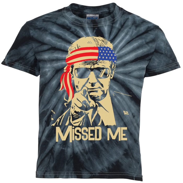 Missed Me Trump President 2024 Kids Tie-Dye T-Shirt