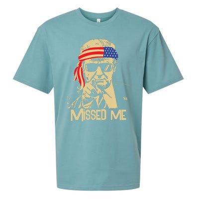 Missed Me Trump President 2024 Sueded Cloud Jersey T-Shirt