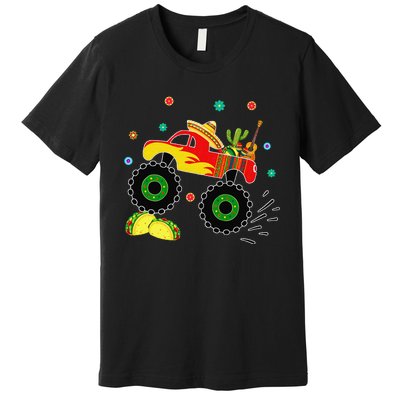 Mexican Monster Truck Taco Cinco De Mayo Party Premium T-Shirt