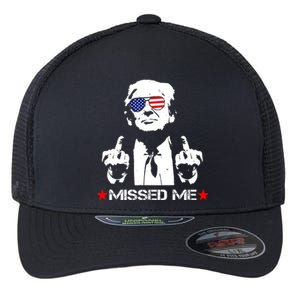 Miss Me Trump Shot Assassination Attempt 2024 Flexfit Unipanel Trucker Cap