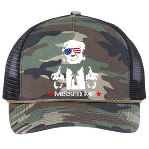 Miss Me Trump Shot Assassination Attempt 2024 Retro Rope Trucker Hat Cap