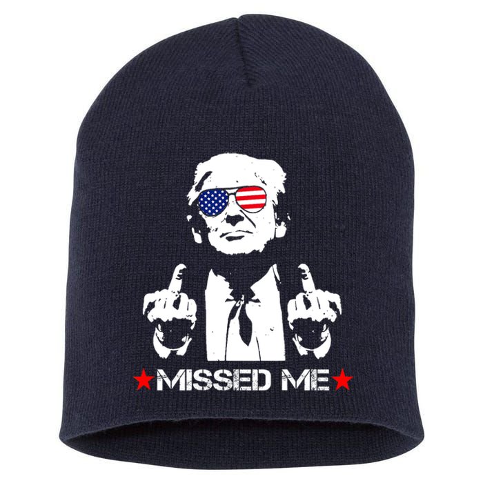 Miss Me Trump Shot Assassination Attempt 2024 Short Acrylic Beanie