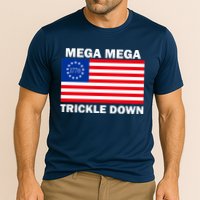 Mega Mega Trickle Down USA 1776 Flag Patriot Cooling Performance Crew T-Shirt