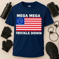 Mega Mega Trickle Down USA 1776 Flag Patriot Cooling Performance Crew T-Shirt