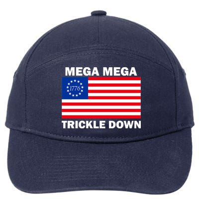 Mega Mega Trickle Down USA 1776 Flag Patriot 7-Panel Snapback Hat
