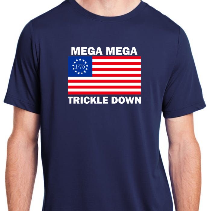 Mega Mega Trickle Down USA 1776 Flag Patriot Adult ChromaSoft Performance T-Shirt