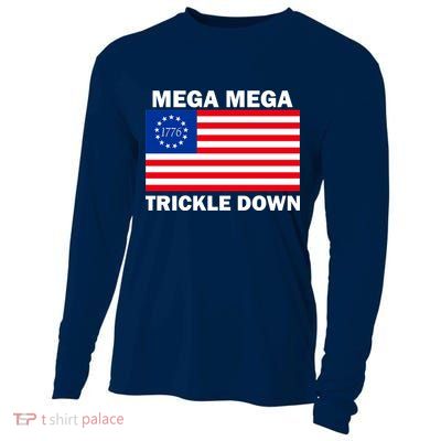 Mega Mega Trickle Down USA 1776 Flag Patriot Cooling Performance Long Sleeve Crew