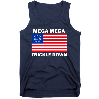 Mega Mega Trickle Down USA 1776 Flag Patriot Tank Top