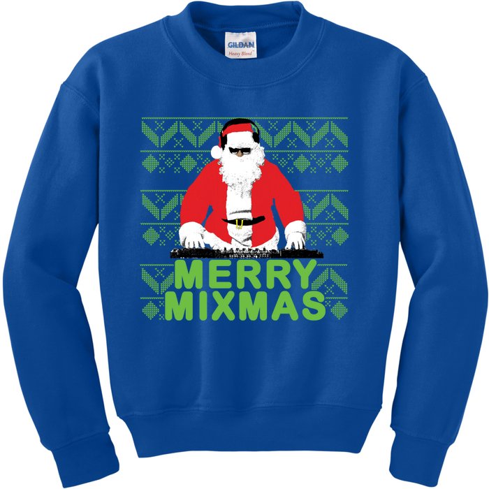 Merry Mixmas To The Dj Santa Father Christmas Funny Gift Kids Sweatshirt