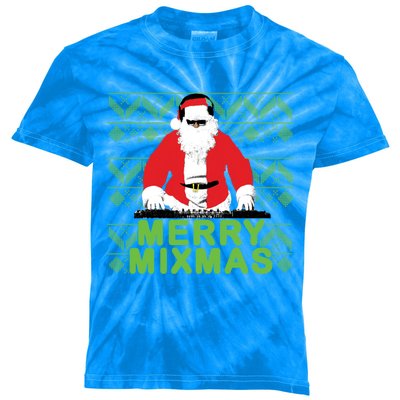 Merry Mixmas To The Dj Santa Father Christmas Funny Gift Kids Tie-Dye T-Shirt