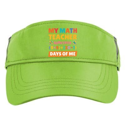 My Math Teacher Survived 100 Days Of Me Funny Teacher Cute Gift Adult Drive Performance Visor