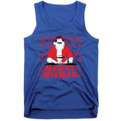 Merry Mixmas To The Dj Santa Father Christmas Funny Gift Tank Top