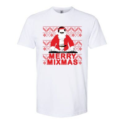 Merry Mixmas To The Dj Santa Father Christmas Funny Gift Softstyle CVC T-Shirt