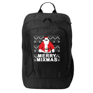 Merry Mixmas To The Dj Santa Father Christmas Funny Great Gift City Backpack