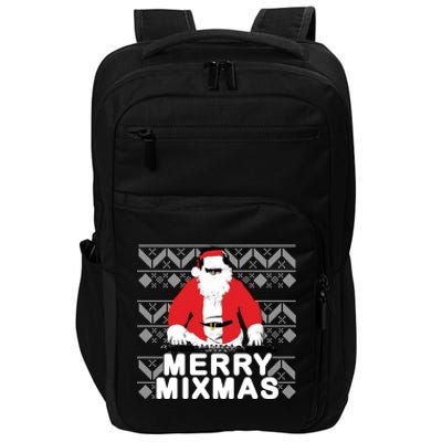 Merry Mixmas To The Dj Santa Father Christmas Funny Great Gift Impact Tech Backpack