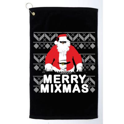 Merry Mixmas To The Dj Santa Father Christmas Funny Great Gift Platinum Collection Golf Towel