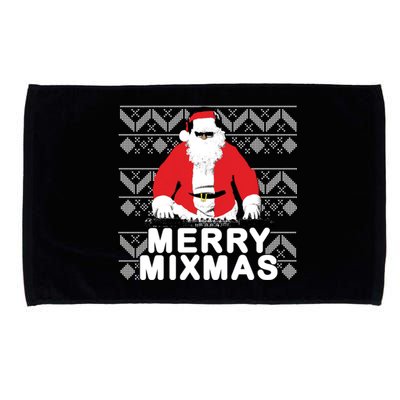 Merry Mixmas To The Dj Santa Father Christmas Funny Great Gift Microfiber Hand Towel