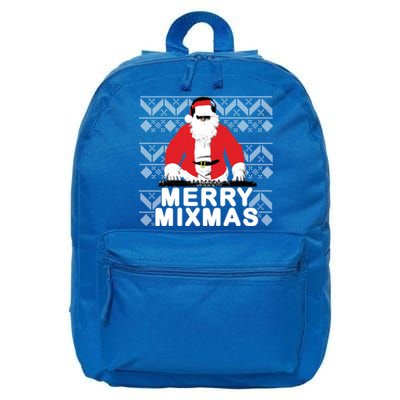 Merry Mixmas To The Dj Santa Father Christmas Funny Great Gift 16 in Basic Backpack