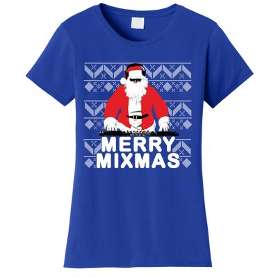 Merry Mixmas To The Dj Santa Father Christmas Funny Great Gift Women's T-Shirt