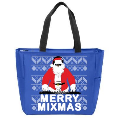 Merry Mixmas To The Dj Santa Father Christmas Funny Great Gift Zip Tote Bag