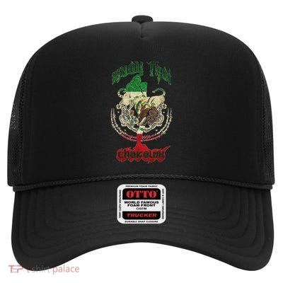 Mexico Muay Thai High Crown Mesh Back Trucker Hat