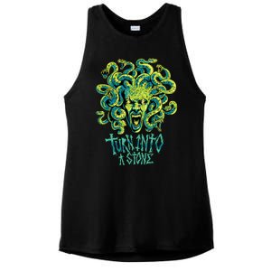 Medusa Monster Turn Into Stone Ladies PosiCharge Tri-Blend Wicking Tank