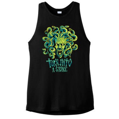 Medusa Monster Turn Into Stone Ladies PosiCharge Tri-Blend Wicking Tank