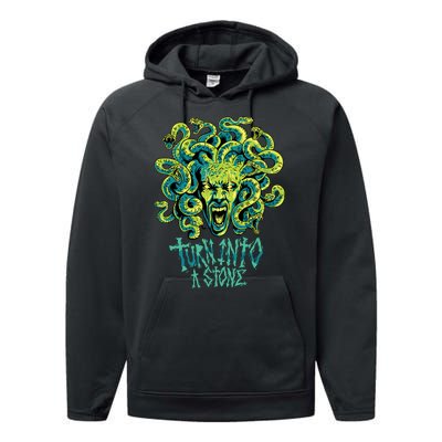 Medusa Monster Turn Into Stone Performance Fleece Hoodie