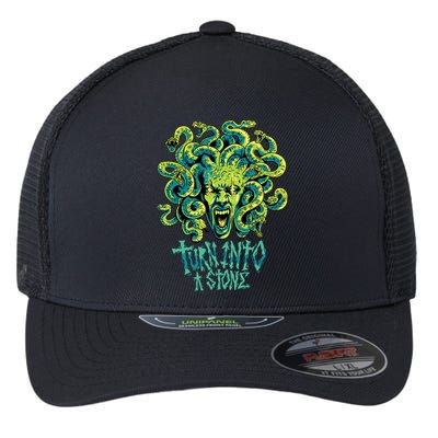 Medusa Monster Turn Into Stone Flexfit Unipanel Trucker Cap
