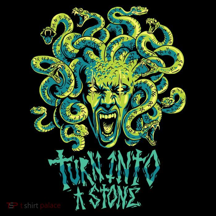 Medusa Monster Turn Into Stone Tall T-Shirt