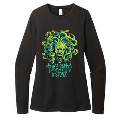 Medusa Monster Turn Into Stone Womens CVC Long Sleeve Shirt