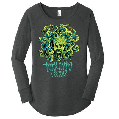 Medusa Monster Turn Into Stone Women's Perfect Tri Tunic Long Sleeve Shirt