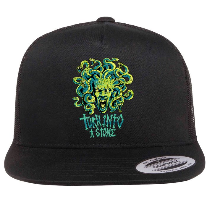Medusa Monster Turn Into Stone Flatbill Hat