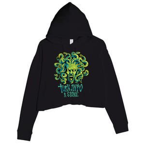 Medusa Monster Turn Into Stone Crop Fleece Hoodie