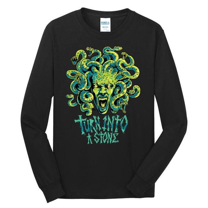 Medusa Monster Turn Into Stone Tall Long Sleeve T-Shirt