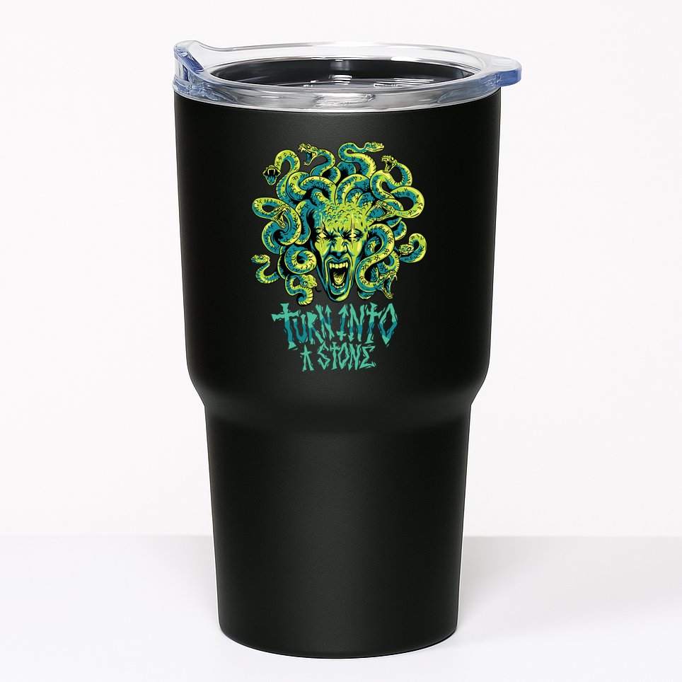 Medusa Monster Turn Into Stone Tumbler