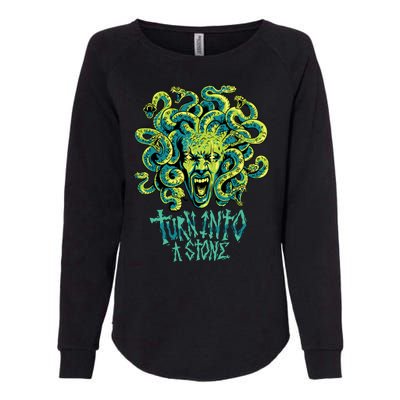 Medusa Monster Turn Into Stone Womens California Wash Sweatshirt