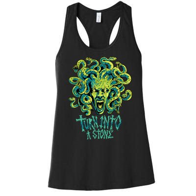 Medusa Monster Turn Into Stone Women's Racerback Tank