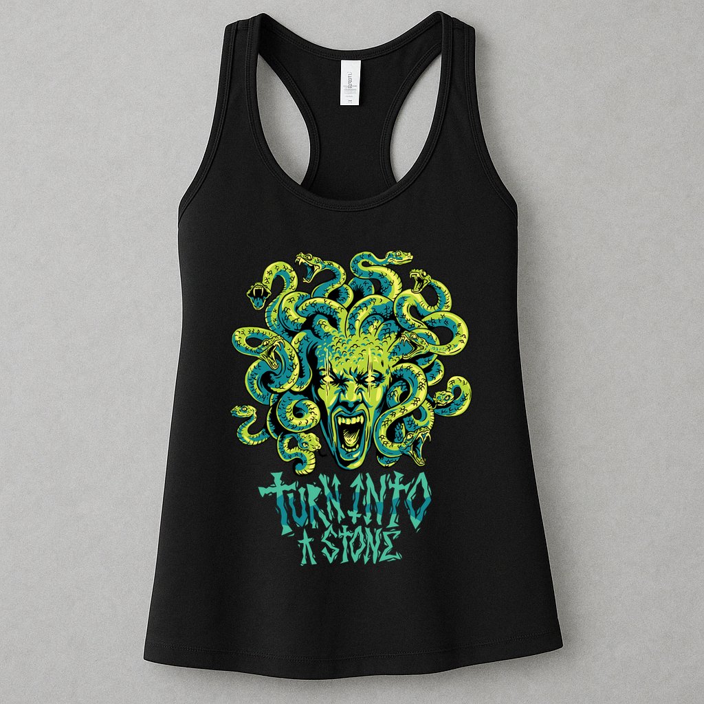 Medusa Monster Turn Into Stone Womens Tank Top